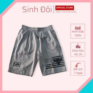 Quần short đùi nam thun thể thao lưng thun túi dây kéo mặc nhà mặc ngủ ngắn tới đầu gối bền đẹp thoải mái thoáng mát