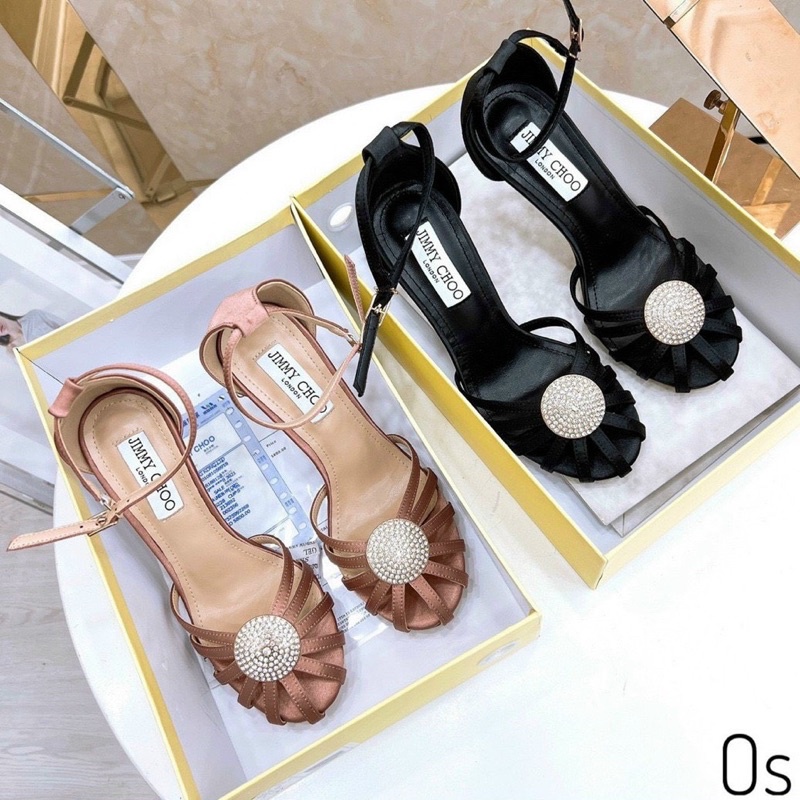 Sandal cao gót jimmychoo dọ 9p fullbox