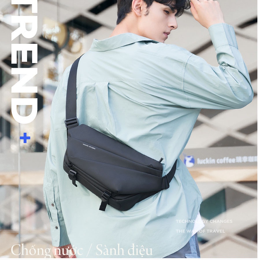 Túi đeo chéo Mark ryden, túi vải đeo vai nam chống nước , túi đeo chéo unisex