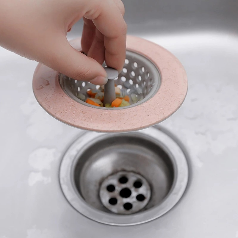 Lõi lọc rác bằng silicon dùng chặn rác/ vụn thực phẩm ở bồn rửa chén và chặn tóc ở miệng ống thoát nước nhà tắm