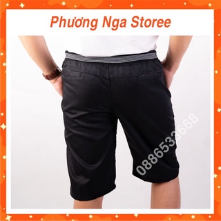 Quần short nam kaki thái trẻ trung màu đen