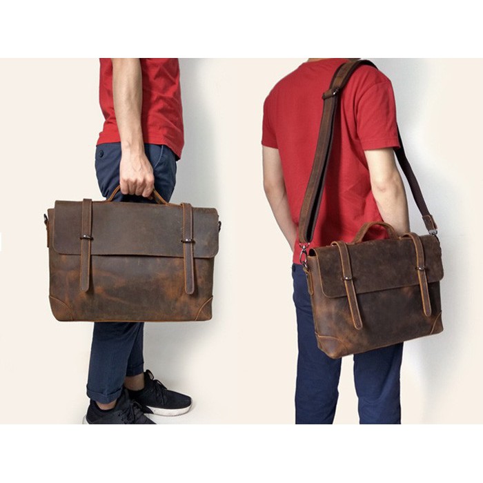 Cặp da bò Handmade THEBULL 054 | BigBuy360 - bigbuy360.vn