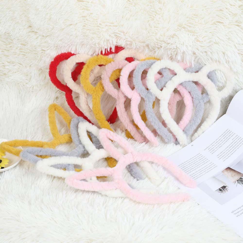 MXGOODS Băng Đô Tai Thỏ / Chuột Mickey Hoạt Hình Bằng Lông Nhung Thời Trang Thu Đông Cho Bé Gái