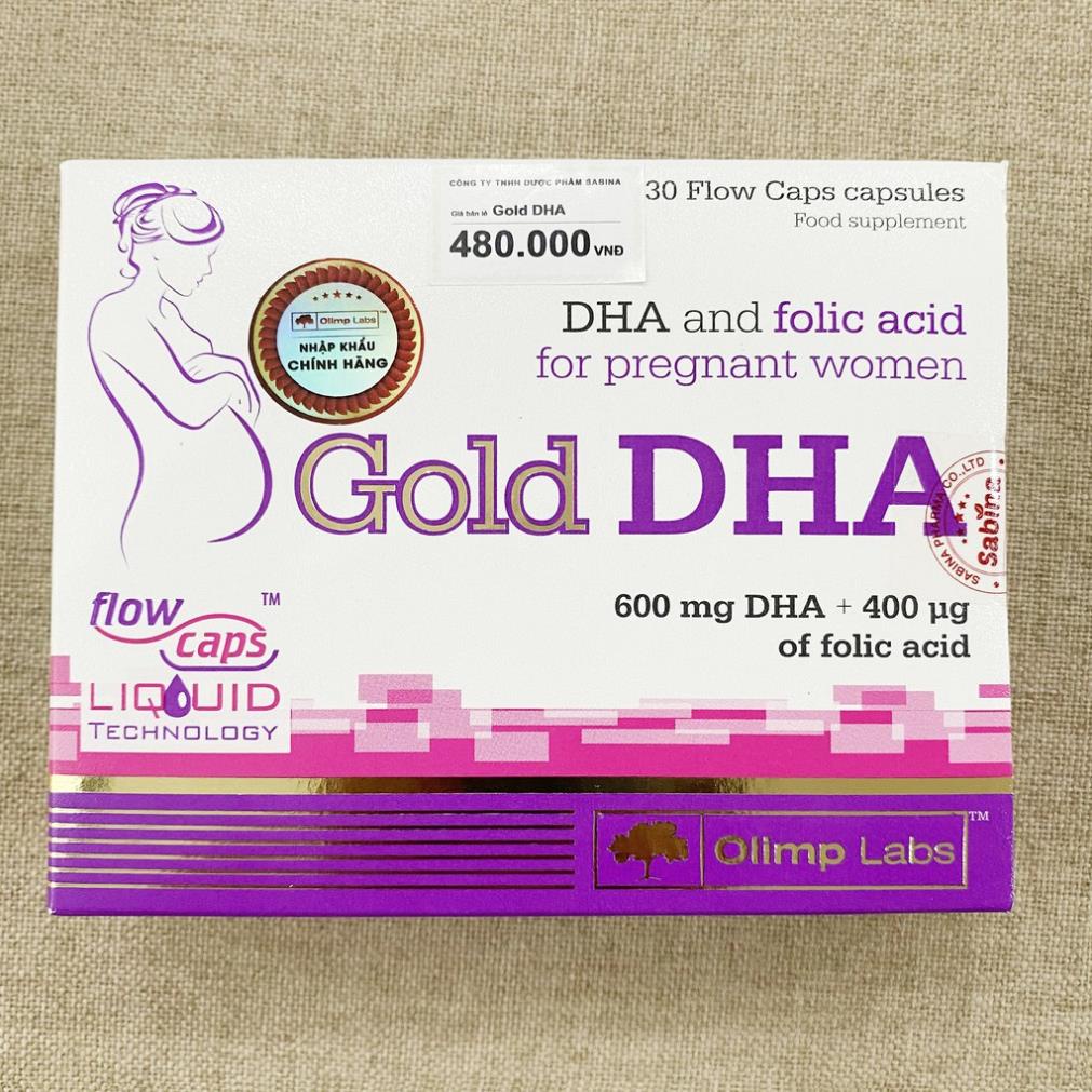 [GIÁ GỐC] Gold DHA bổ sung DHA, acid folic cho mẹ bầu hộp 30 viên