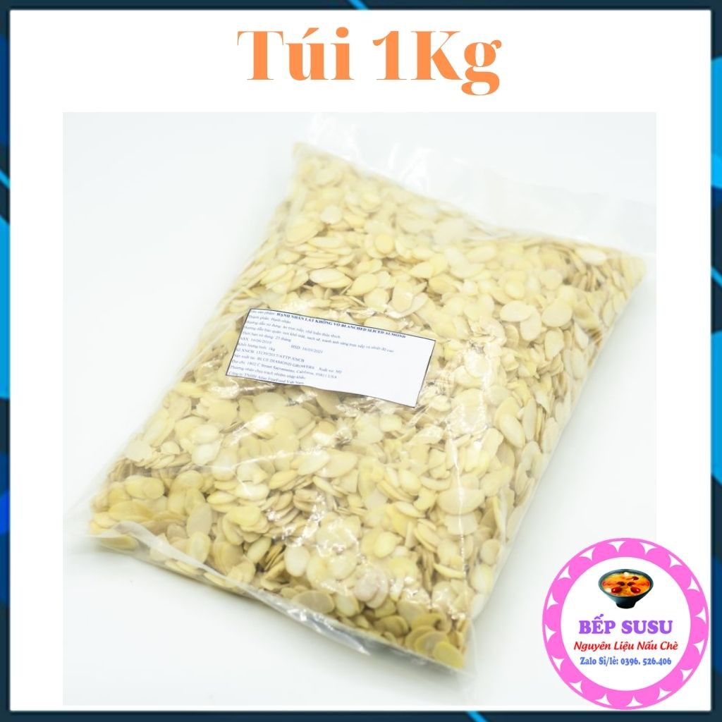 Hạnh nhân cắt lát nhập khẩu mỹ Organic loại 100Gram 500Gram Bếp SUSU