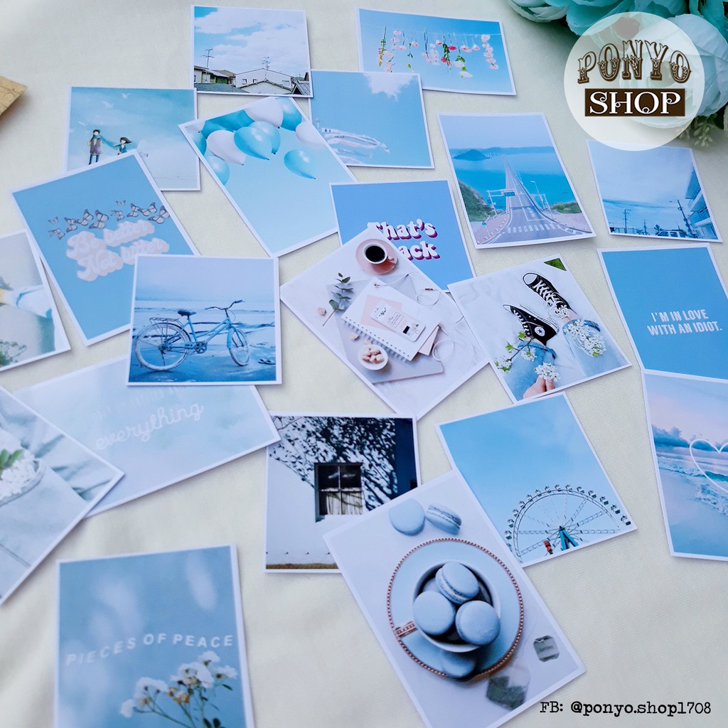 Set 21 sticker nhãn dán ảnh phong cách Instagram  trang trí Scrapbook/Planner