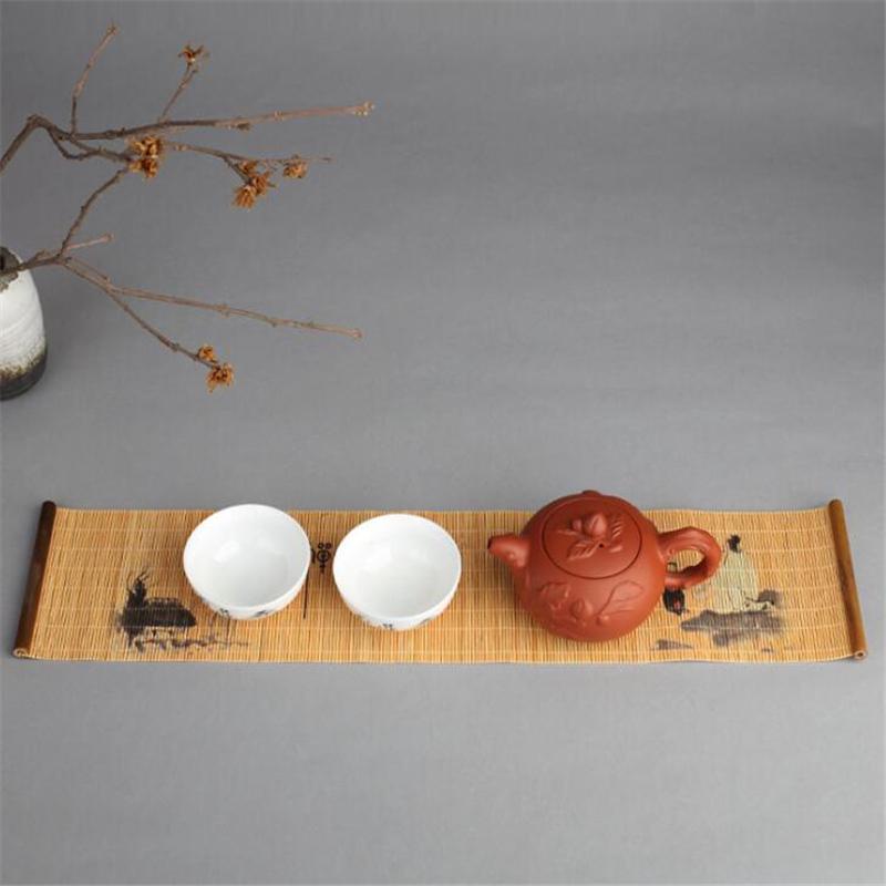 Tấm Lót Bàn Ăn Cách Nhiệt Bằng Tre Chống Thấm Nước Tiện Dụng Trang Trí Bàn Trà