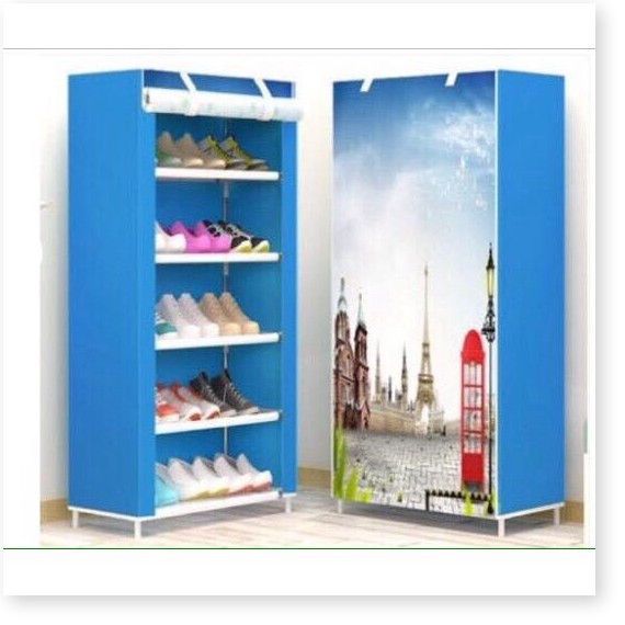 Tủ giày vải 3D 5 tầng chuẩn loại 1 giao màu ngẫu nhiên