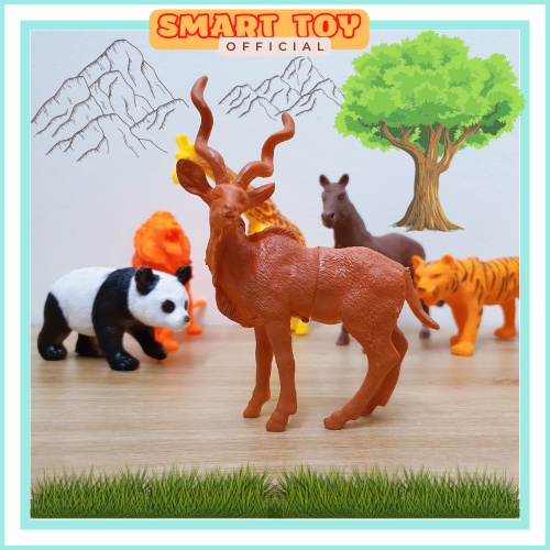 Đồ chơi mô hình con vật bằng nhựa an toàn cho bé, set mô hình 6, 8 con thú cho bé vui chơi, khám phá