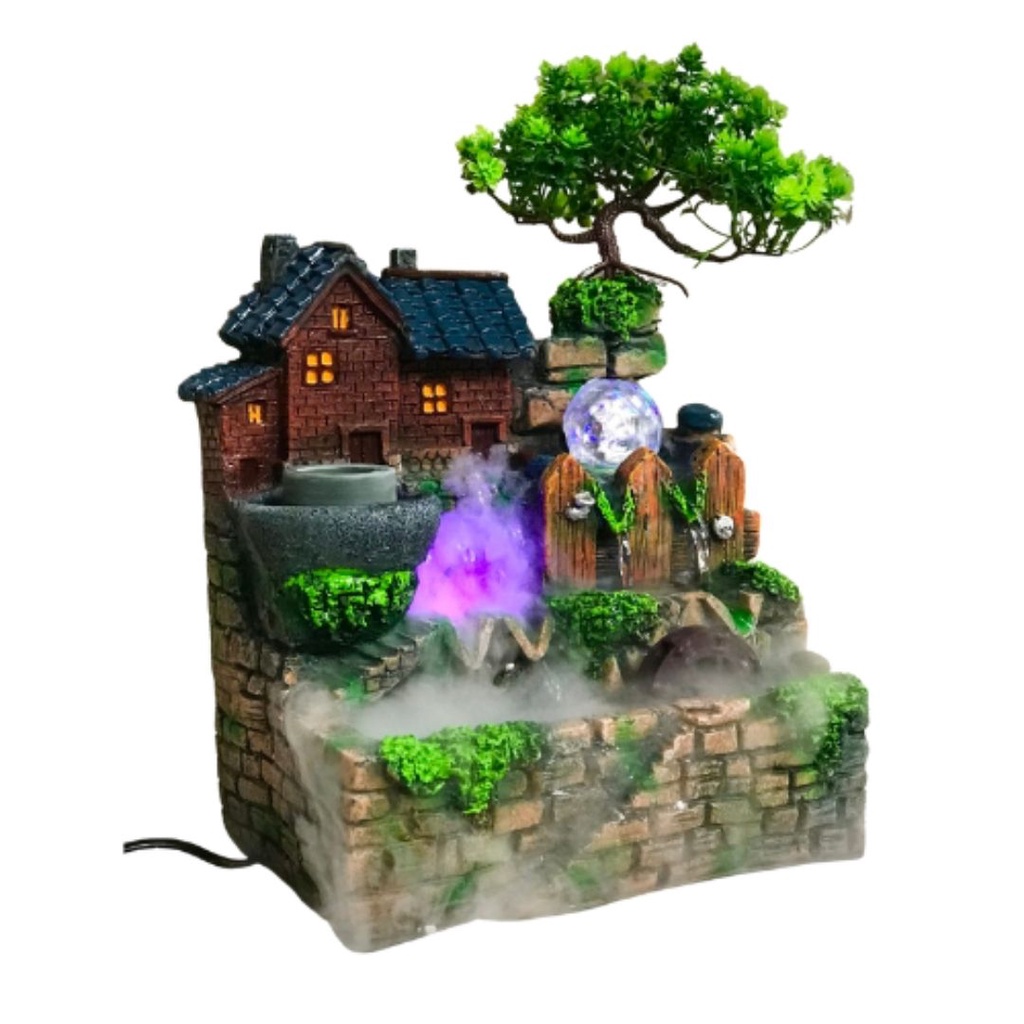 Thác Nước Phong Thủy Tiểu Cảnh Hòn Non Bộ mini để bàn trang trí mã 53