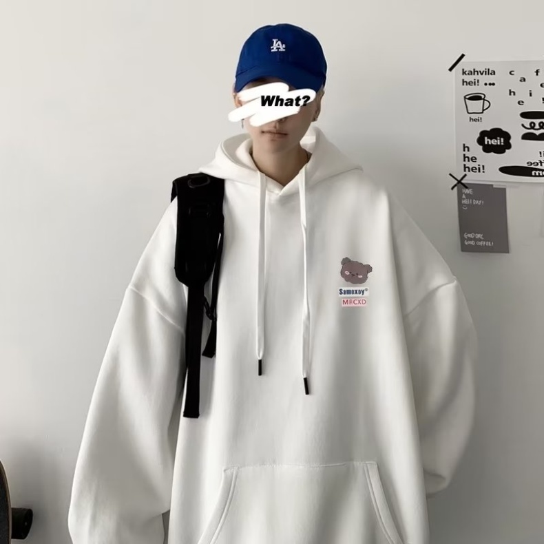 Áo hoodie Trơn Cỡ Lớn Thời Trang Hàn Quốc Cho Nam Nữ