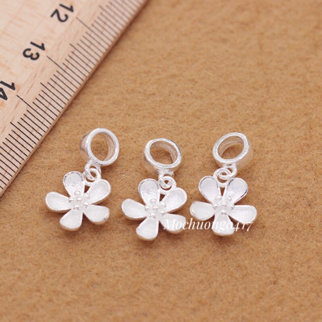 [GIÁ SỈ]Charm treo hoa 5 cánh cực xinh bằng bạc cao cấp - Hàng bạc loại 1 siêu đẹp PH906