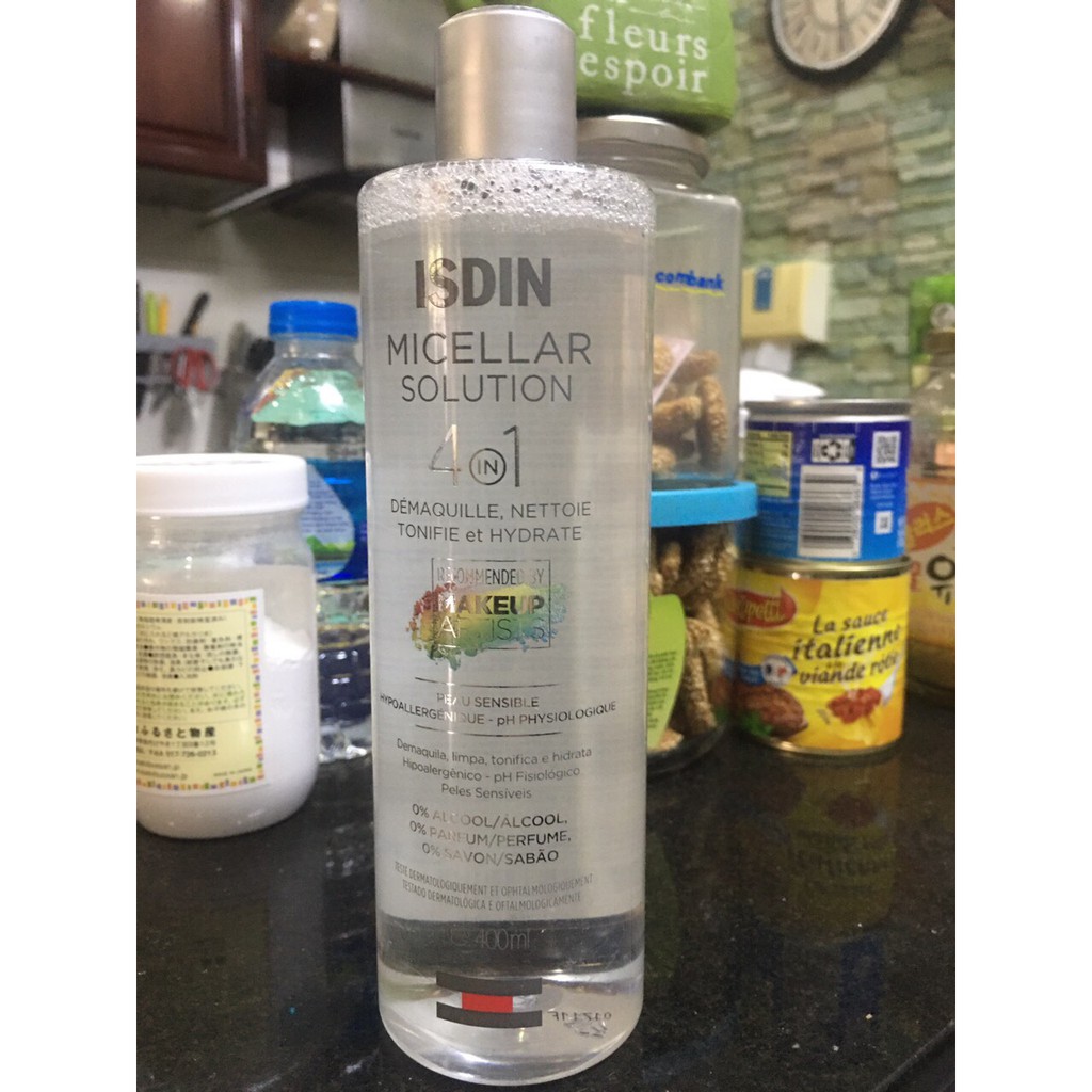 Nước tẩy trang dưỡng da ISDIN MICELLAR SOLUTION