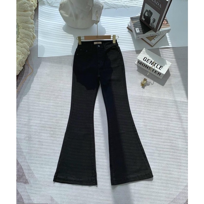 BÁN SỈ QUẦN JEAN LOE CẠP CAO M2441 MÀU ĐEN CHO NỮ