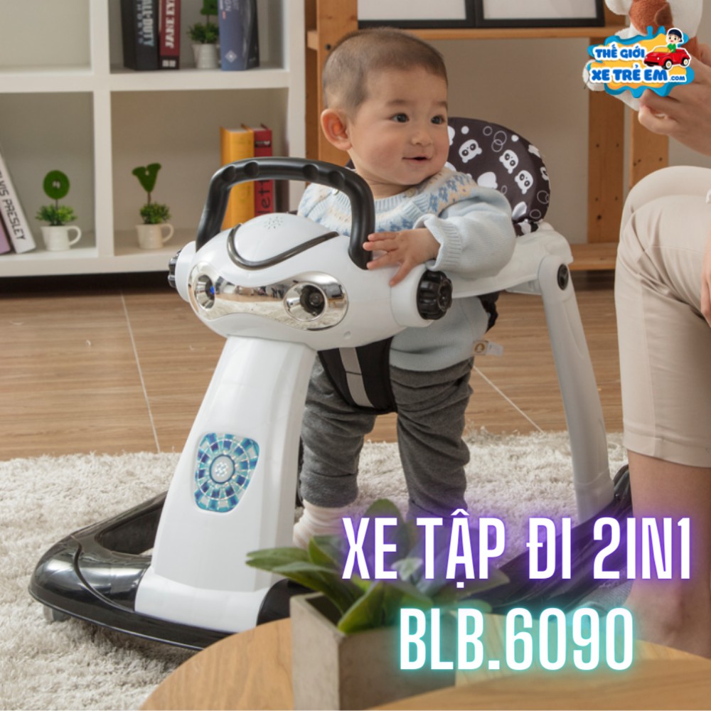 Xe tập đi hai tư thế BLB.6090 [Tập đi ngồi và tập đi đứng- Chính hãng Baolebao]