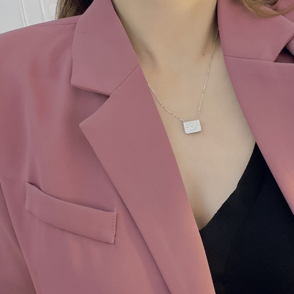 Vòng cổ Bạc 925 Mặt Hình Túi Xách Thời Trang Dành Cho Nữ