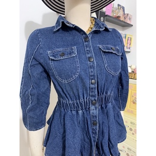 Áo Jeans tay dài ôm eo size M