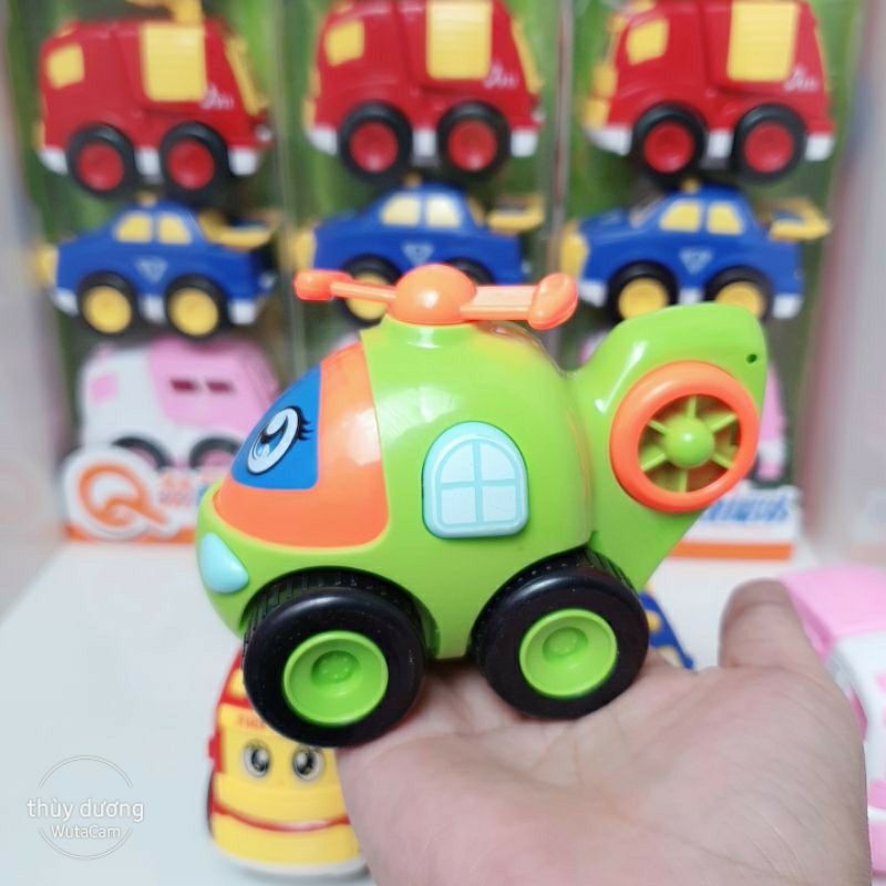 Đồ chơi hộp 4 xe poli cao cấp cho bé