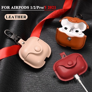 Vỏ bảo vệ hộp sạc tai nghe Airpods 3 Pro 3 2 1 4 bằng da sang trọng