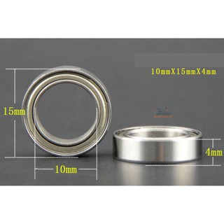 Bộ 4 vòng bi trục 10mm kích thước 10x15x4mm 6700Z