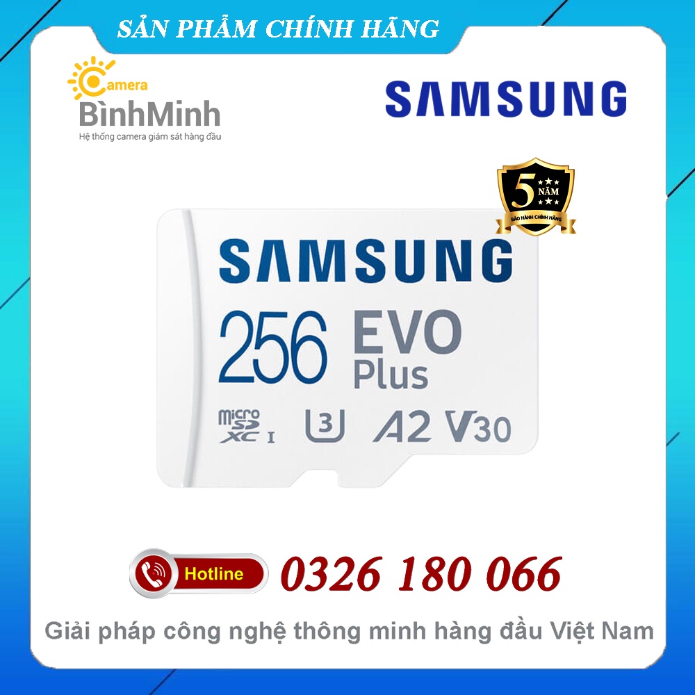 Thẻ Nhớ MicroSD 256GB 512GB Samsung Evo Plus U3 Class 10 - Tốc Độ 130MB/s Gắn Cho Camera, Điện Thoại (Tặng Kèm Adapter)