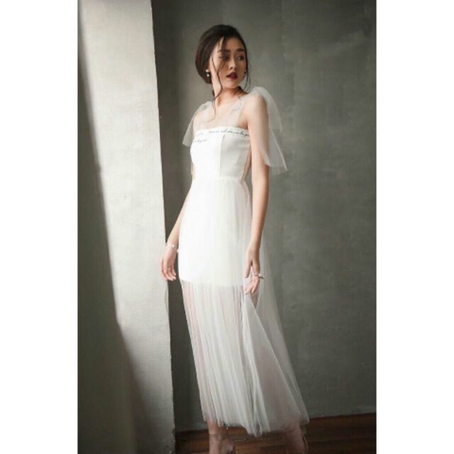 Đầm dự tiệc sang trọng phối lưới siêu lộng lẫy và sang trọng kèm hình thật