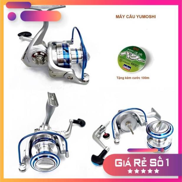 [Hàng Chất Lượng] Combo máy yumoshi AL + Cước daiwa - Máy câu đứng