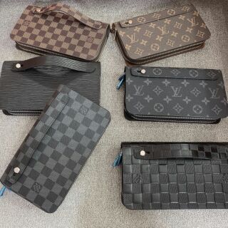 Ví nam  cầm tay LV for men 2 zip nhiều ngăn tiện lợi