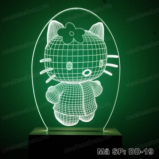 Đèn ngủ 3D hình mèo Hello Kitty