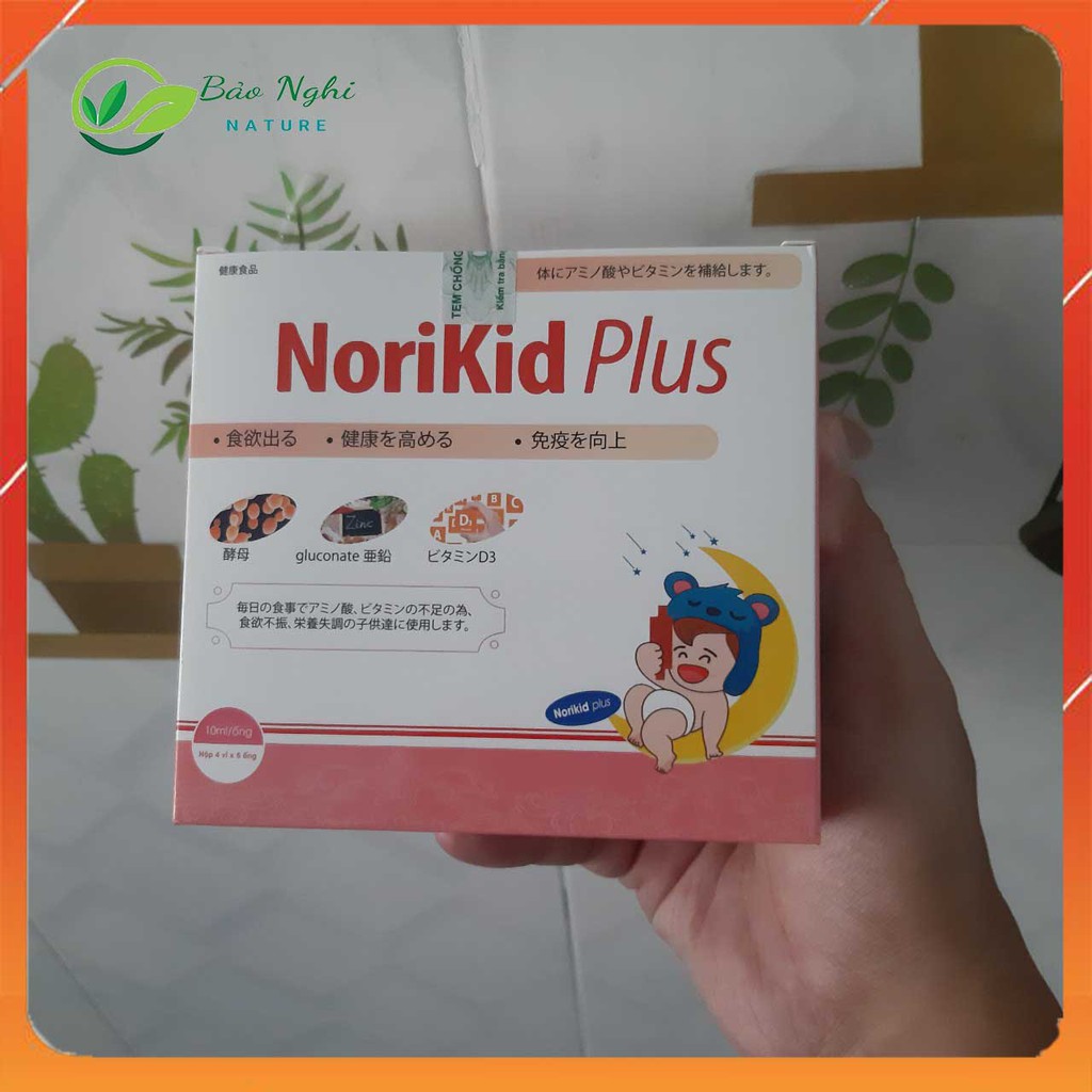 NORIKID PLUS – Hỗ Trợ Cải Thiện Biếng Ăn,Táo BónTăng Sức Đề Kháng ở Trẻ 06 Tháng – 12 Tuổi [CHÍNH HÃNG HỘP 20 ỐNG]