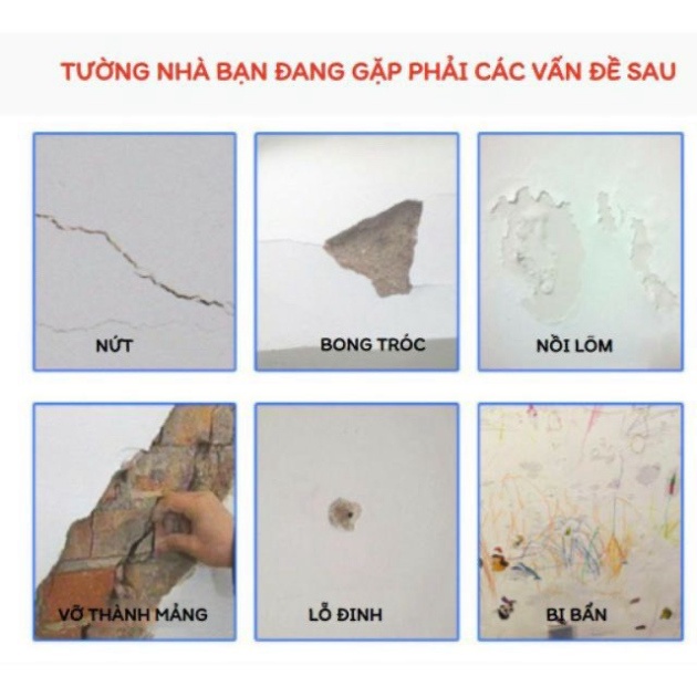 Keo Vá Tường Chống Thấm LKB 250gr- Chống Mốc Ẩm Làm Sạch Tường - HÀNG CHÍNH HÃNG.VM