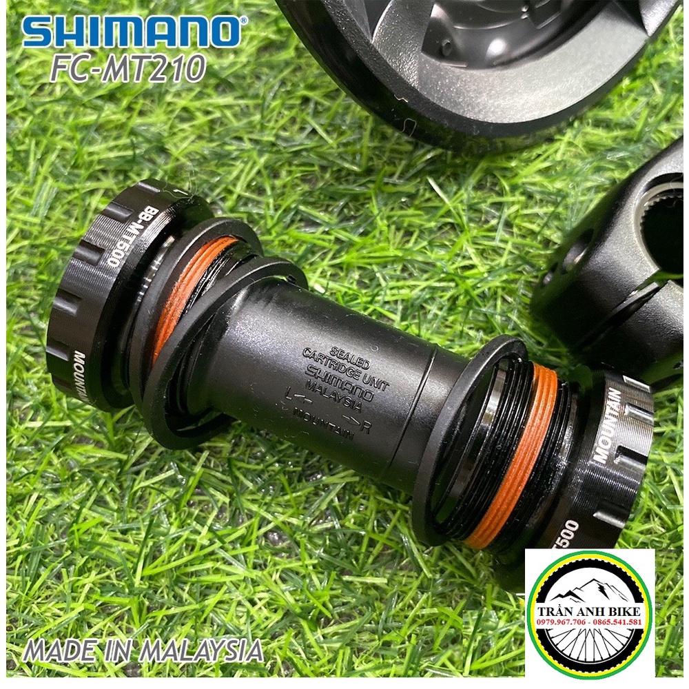 Đùi đĩa  rỗng xe đạp MTB SHIMANO FC MT210 22-30-40T / 22-32-44T - Hàng chính hãng