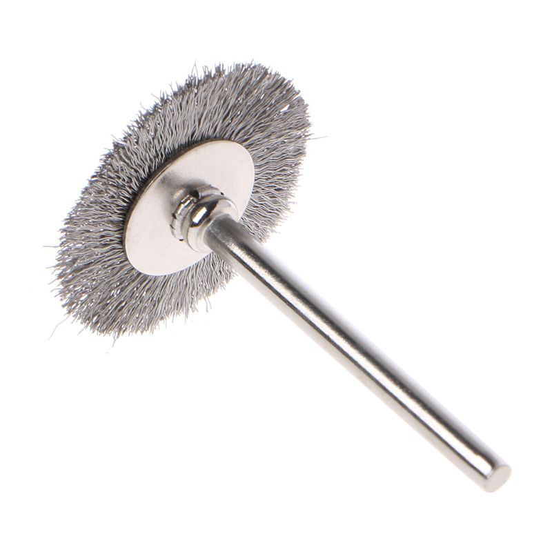 SEL 10pcs 22mm Platinum Blade Stainless Steel Wire Wheel Brush Dremel Rotary Tool for Mini Drill Dremel Polishing Dremel Accessories