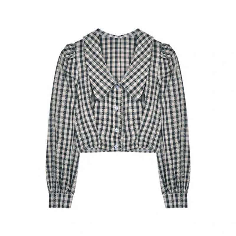 [Mã WASTUP giảm 10% tối đa 30K đơn 99K] ⚡️BÁN SỈ⚡️Áo sơ mi kẻ đen trắng dáng ngắn | BigBuy360 - bigbuy360.vn