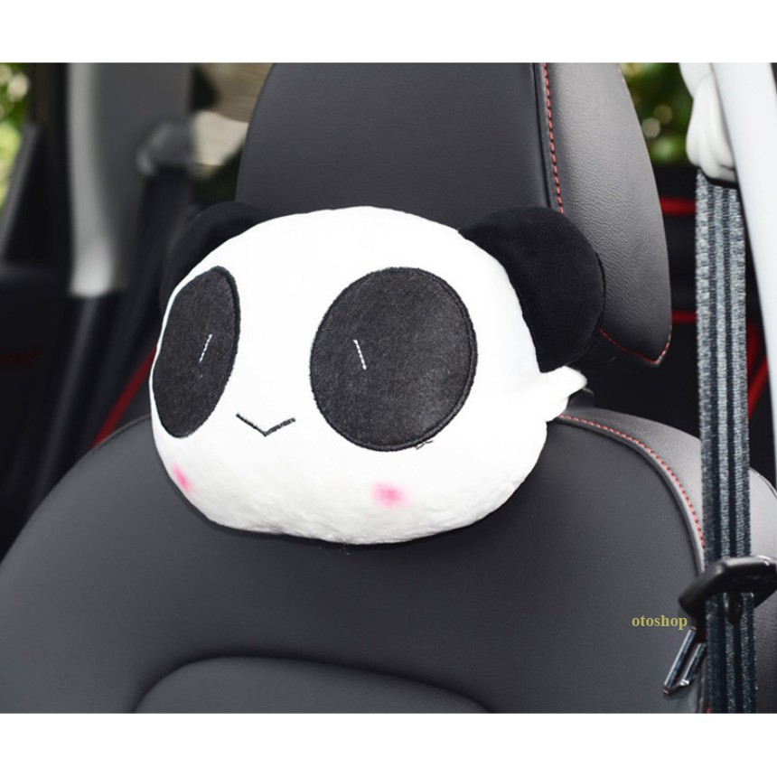 Gối tựa đầu chống mỏi cổ hình gấu trúc Panda trên ô tô
