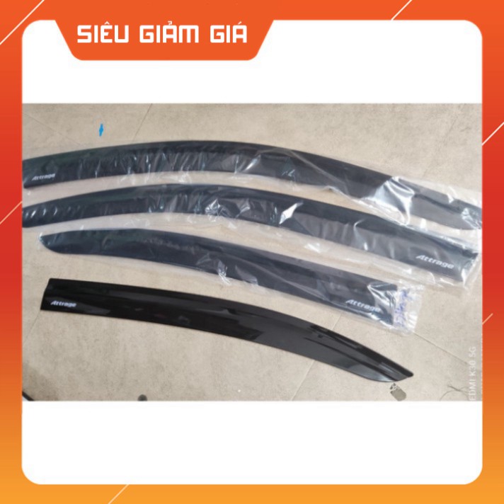 Sản Phẩm Vè Che Mưa Xe Attrage 2014- 2020 Màu Đen, Bộ 4 Vè Hàng Cao Cấp