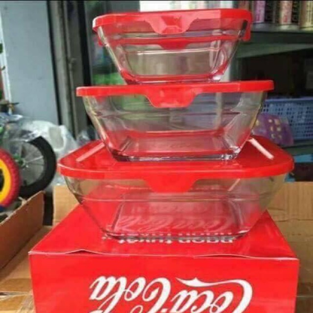 Bộ 3 thố thủy tinh cao cấp HKM CoCa