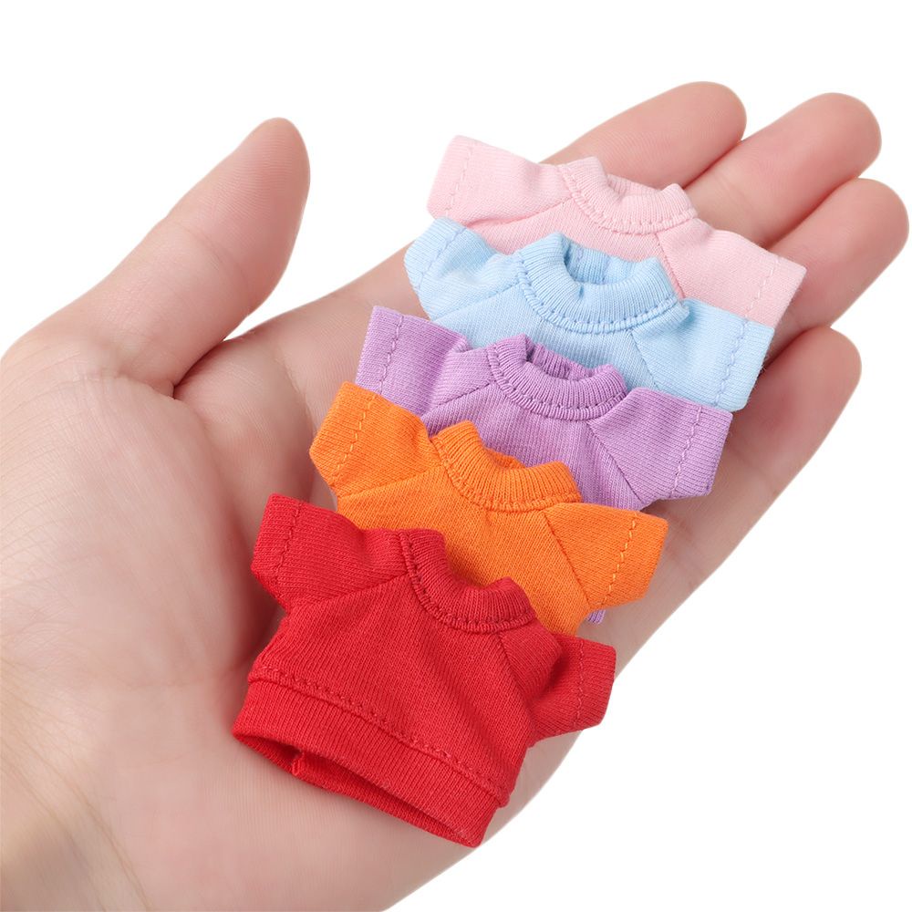 Áo tay ngắn màu trơn ngọt ngào thời trang cho búp bê tỷ lệ 1/12