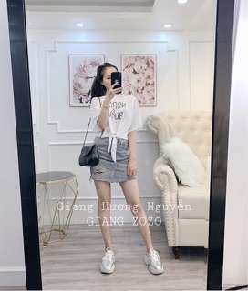 Áo croptop thắt nơ bụng
