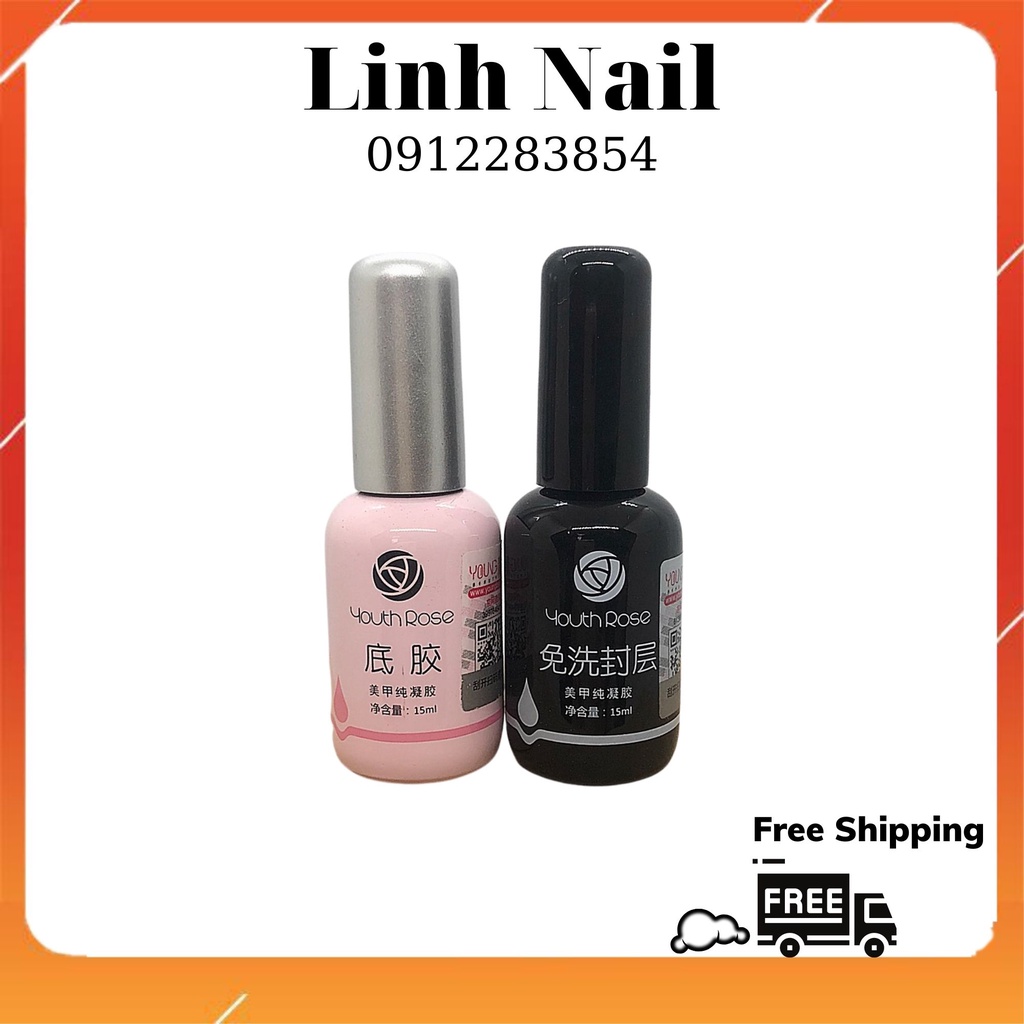 Base Top Hoa Hồng 15ml - Đồ Nail Chuyên Dụng.Hàng Loại 1