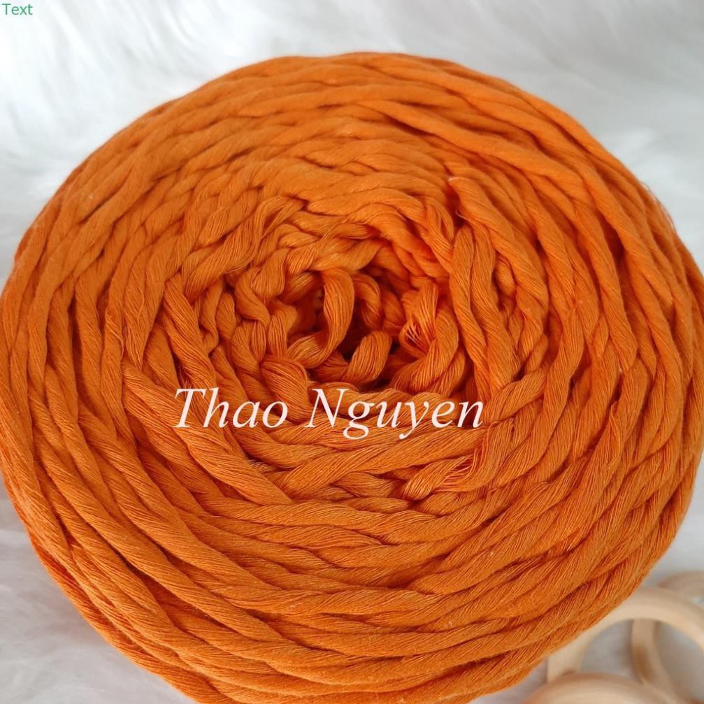 Dây thừng đan macrame, dây cotton,- 5mm  . Nhiều màu sắc .