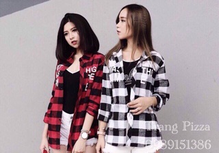 Áo sơ mi caro đỏ đen
