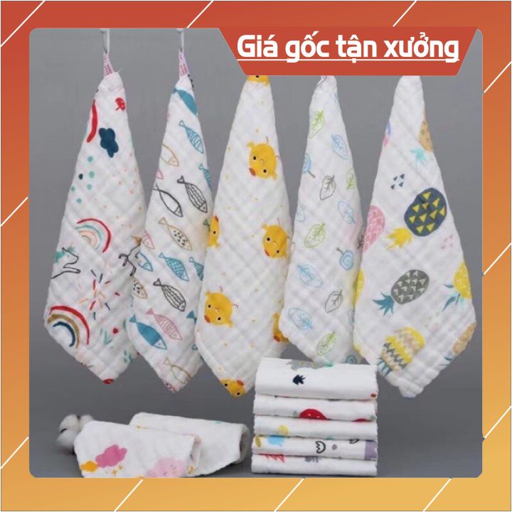 Khăn Sữa Xô Nhăn 6 Lớp Siêu Mềm Mịn