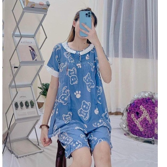 (ảnh thật)Bộ đồ bầu và sau sinh chất lanh lụa loại 1,dáng lửng cực mát (có size đến 75kg)