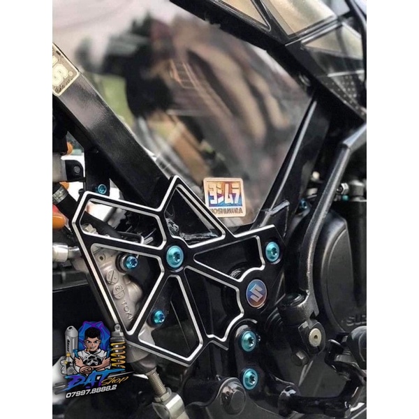 Nẹp sườn CNC Raider Satria tặng kèm tem titan