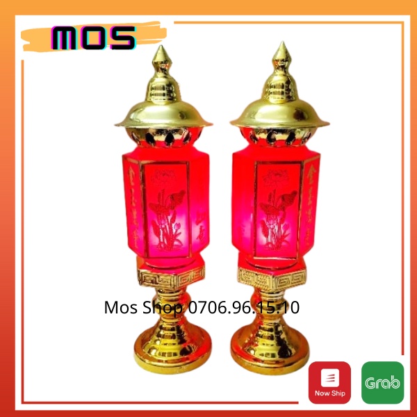 Đèn bàn thờ lục giác-trang trí gian thờ tôn nghiêm Mos Shop