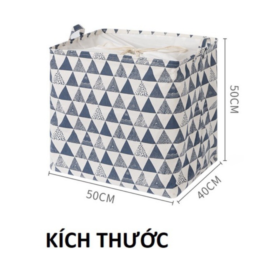 Hộp vải vuông đựng đồ, giỏ vuông chứa đồ quần áo đa năng
