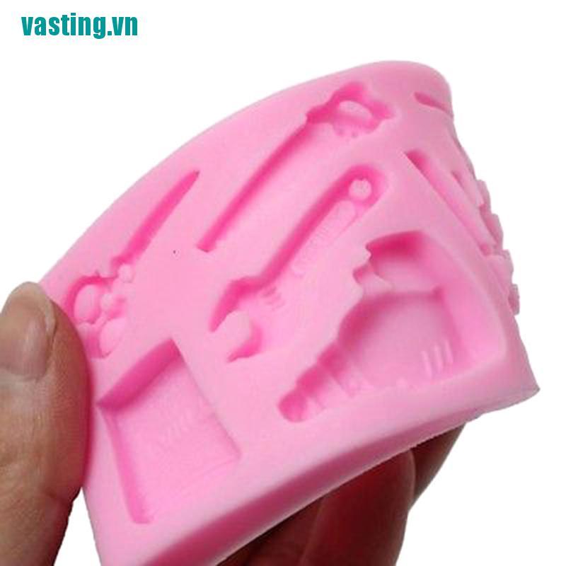 V☆Khuôn Silicone Làm Bánh Hình Dụng Cụ Sửa Chữa
