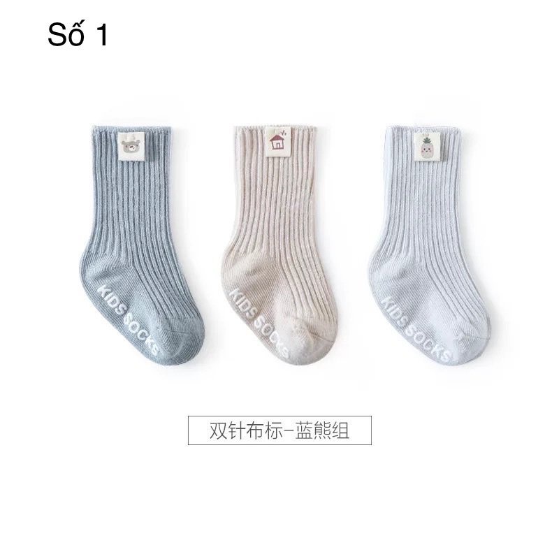 Set 3 tất trơn màu Nemo baby