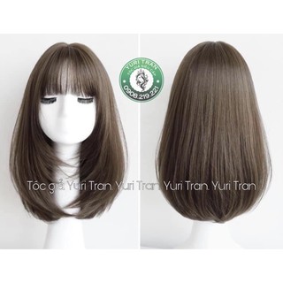 TÓC GIẢ NỮ YURI TRAN [ảnh thật] -TÓC BỘ NGUYÊN ĐẦU CUP TẦNG NGẮN NÂU LẠNH SIÊU XINH, TẶNG KÈM LƯỚI TRÙM XỊN.